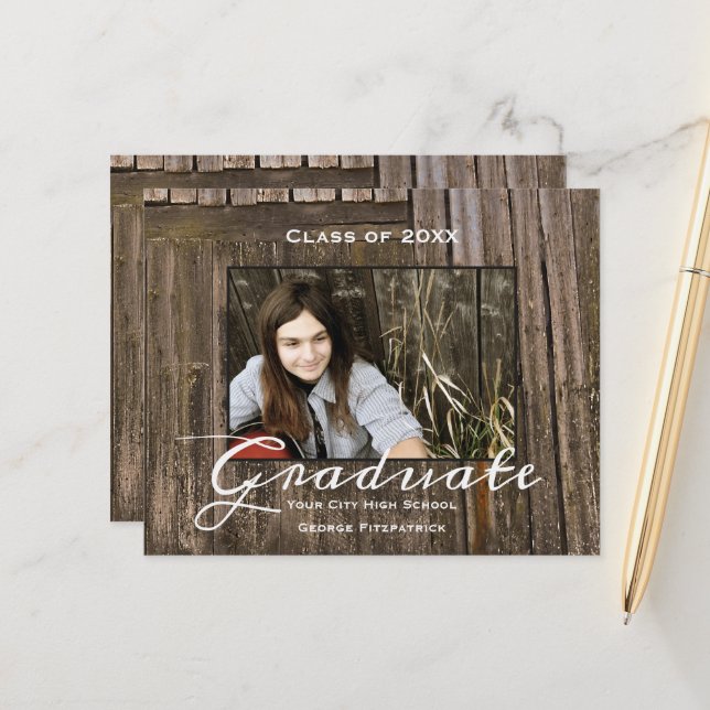 Papier Budget Rustic Wood High School (Devant/Arrière en situation)