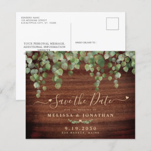 Papier Budget Rustic Wood Mariage campagnard Enregistrer 