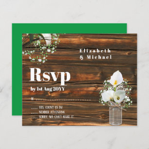 Papier Budget Rustique Blanc Calla Lily Mariage RSVP