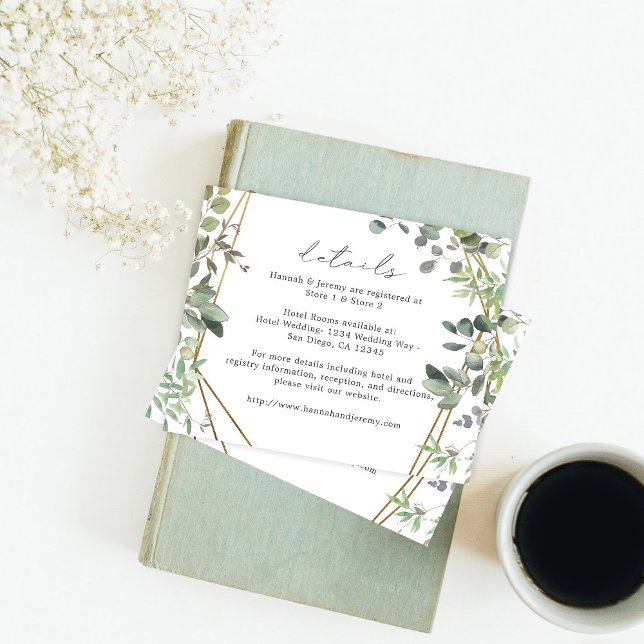 Papier Budget Rustique Eucalyptus & Gold Détails (Créateur téléchargé)