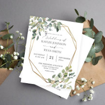 Budget Rustique Eucalyptus & Gold Frame Mariage