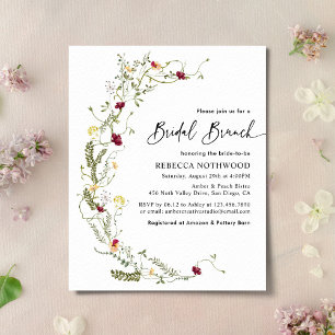 Papier Budget Rustique Fleur sauvage Bridal Brunch Invita