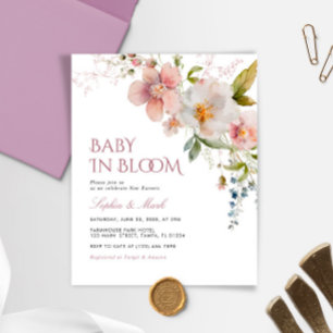 Papier Budget Rustique Fleurs sauvages Baby In Bloom Invi