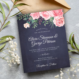 Papier Budget rustique marine faire-part de mariage flora