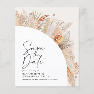 Papier budget rustique pampas herbe mariage enregistrer l