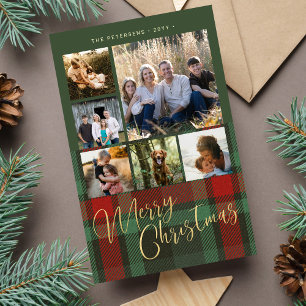 Papier Budget rustique plaid photo collage Noël