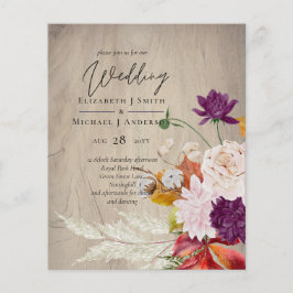 Papier BUDGET Rustique Plum Ginger Fig Mariage Invitation