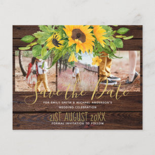 Papier Budget Rustique Tournesols Photo Enregistrer Les D