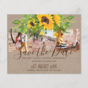 Papier Budget Rustique Tournesols Photo Enregistrer Les D