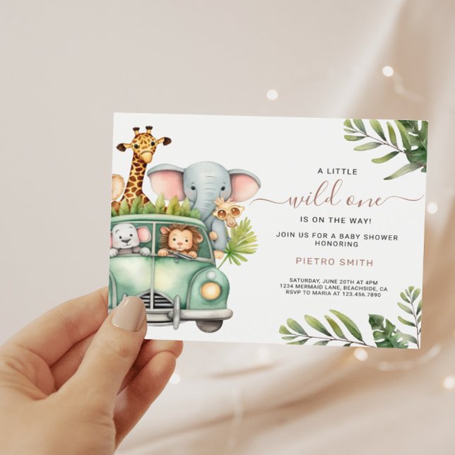 Papier Budget Safari Animaux Baby shower Garçon (Créateur téléchargé)
