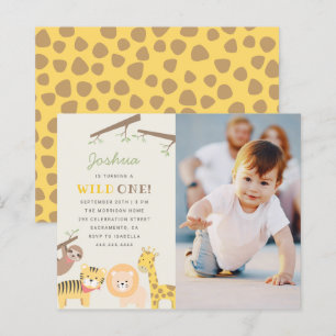 Papier Budget Safari Animaux sauvages Une photo 1er anniv