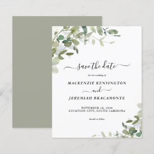 Papier Budget Sage Green Eucalyptus Mariage Enregistrer l