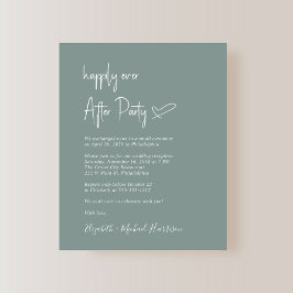 Papier Budget Sage Green Mariage Réception Invitation