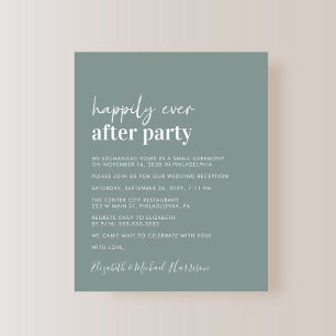 Papier Budget Sage Green Mariage Réception Invitation