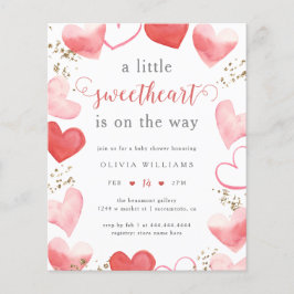 Papier Budget Saint-Valentin Baby shower des coeurs amour