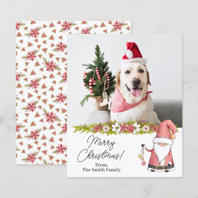 Papier Budget Santa Claus Photo de Noël (Devant / Derrière)