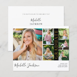 Papier Budget School Spirit 6 Photo Graduation Black G An