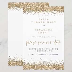 Papier Budget Script Gold Parties scintillant Mariage Enr
