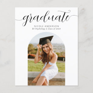 Papier Budget Script Graduate Arch Faire-part photo