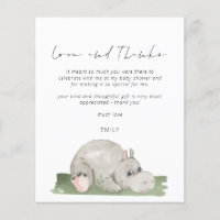 Budget Script Hippo Baby shower amour et merci