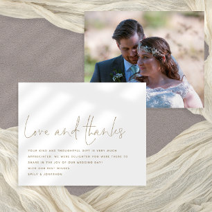 Papier Budget Script Love Thanks Photo Mariage Merci