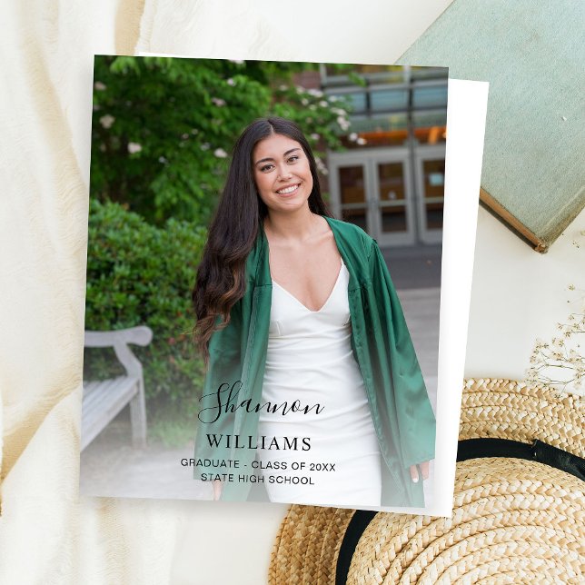 Papier Budget Script Mood Nom Photo Grad Party VER WH (Créateur téléchargé)