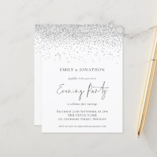 Papier Budget Silver Parties scintillant Mariage Soirée I