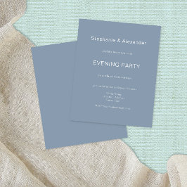 Papier Budget Simple Dusty Blue Invitation de soirée