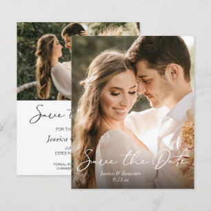 Papier Budget Simple Minimal Photo Wedding Enregistrer la
