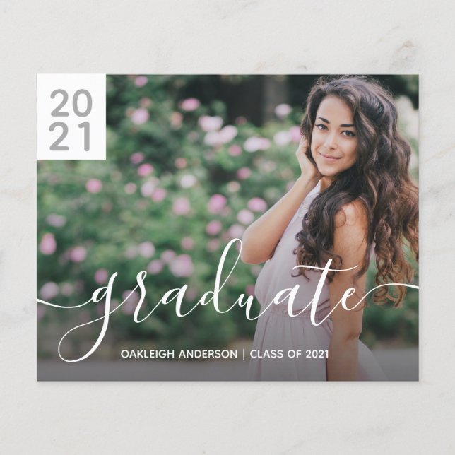 Papier Budget Simple Moderne 2 Photo Graduation (Devant)