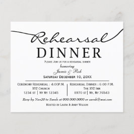 Papier Budget Simple Moderne Répétition Dîner Invitation