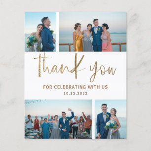 Papier Budget Simple Photo Collage Merci Mariage