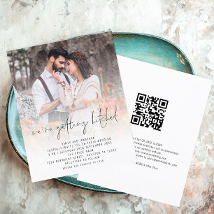 Papier Budget Simple QR Code photo superposition Mariage