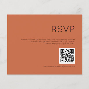 Papier Budget Simple QR Code Terracotta Mariage RSVP