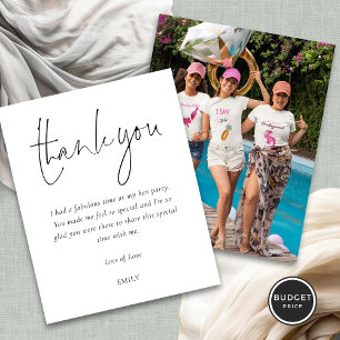 Papier Budget Simple Script Photo Hen Party Merci