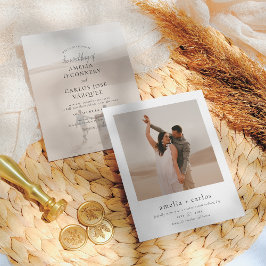 Papier Budget Simple Typographie Moderne 2 Mariage photo
