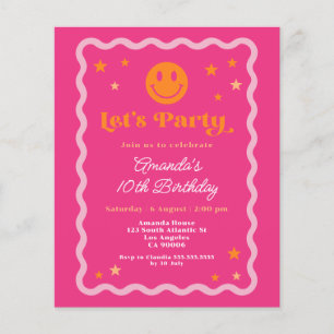 Papier Budget Smile Face Rose Orange Fille Anniversaire I