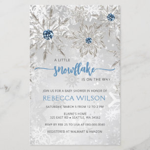 Papier Budget Snowflake est sur le chemin Baby shower de