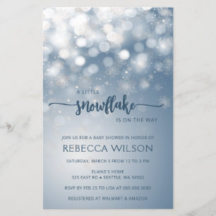 Papier Budget Snowflake est sur le chemin Baby shower de