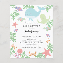 Papier Budget sous le Baby shower marin Cute Pastel
