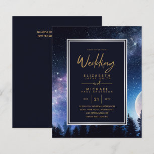 Papier BUDGET Starry Night Marine Gold Moonlight Mariage
