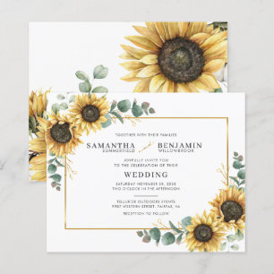 Papier Budget Sunflower Eucalyptus Mariage de verdure