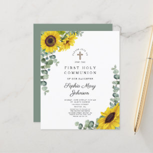 Papier Budget Sunflower Eucalyptus Premier Invitation com