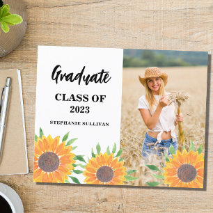 Papier Budget Sunflower Photo Faire-part de graduation