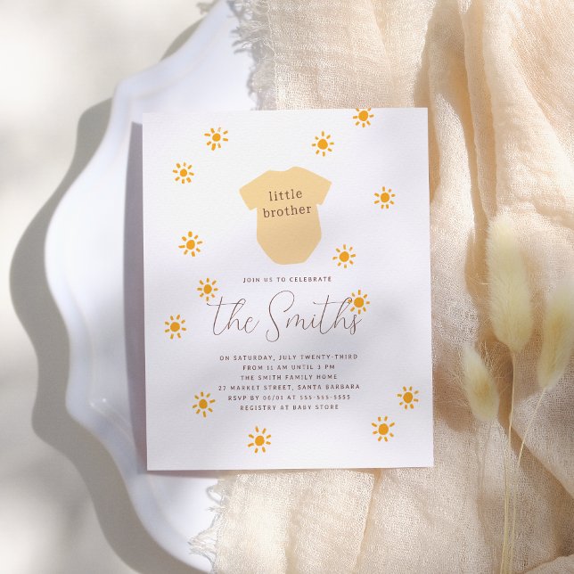 Papier Budget Sunshine Little Brother Boho Baby shower (Créateur téléchargé)