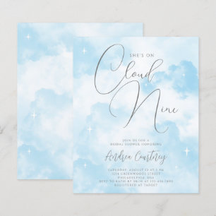 Papier Budget sur Cloud Nine Dreamy Blue Fête des mariées