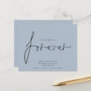 Papier Budget sur Forever Blue Enregistrer la date