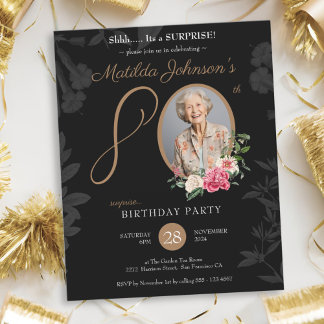 Papier Budget Surprise 80e anniversaire Invitation de fêt
