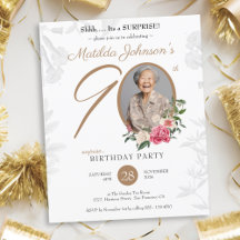 Budget Surprise 90e anniversaire Invitation de fêt