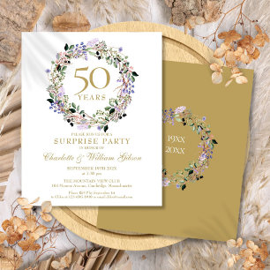Papier Budget Surprise Party 50e anniversaire Invitation